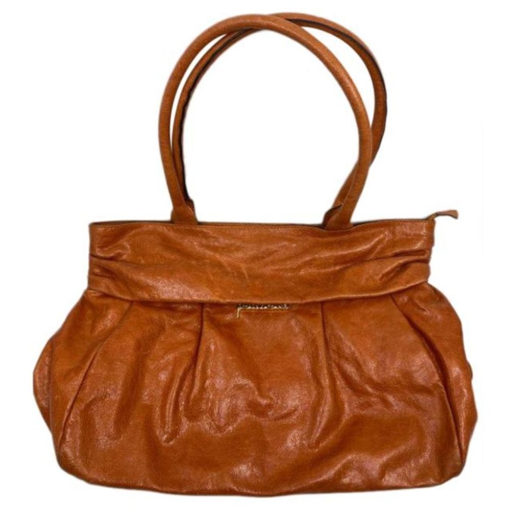 Dimoni Women's Orange Leather Handbag